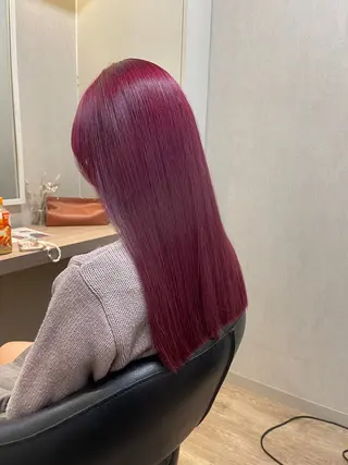 セミロング カラー 髪質改善×艶カラー ANDIAMO 楓のヘアスタイル