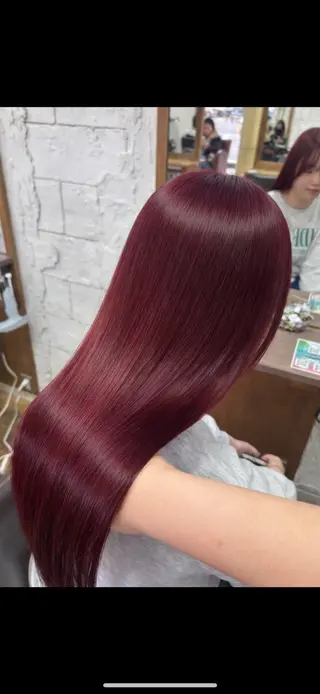 ロング rise/レイヤー／ ダブルカラーのヘアスタイル