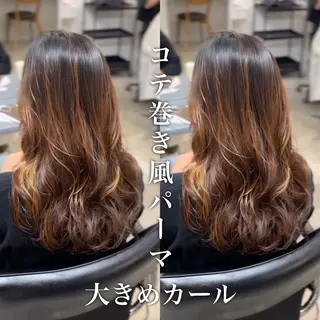 ミディアム パーマ レイヤーカットのプロ 大人ヘア宮森貴志のヘアスタイル