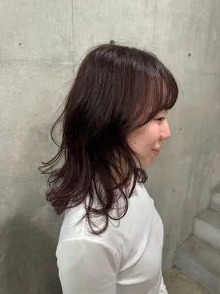 ミディアム カラー ブリーチリタッチ モデル募集/愛紗のヘアスタイル