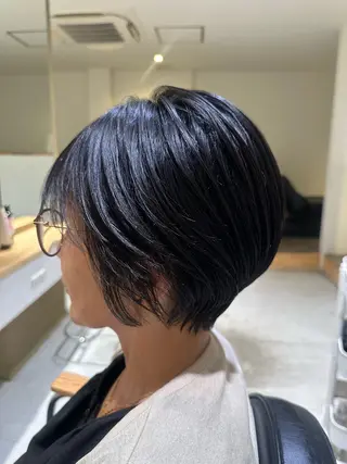 ショート レイヤー/蟹江/ くすみカラー/川口のヘアスタイル