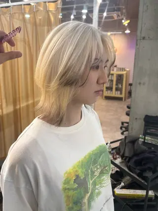 ミディアム カラー lani hair salon所属・SHOTO ハイトー ン/デザインカラーのヘアスタイル