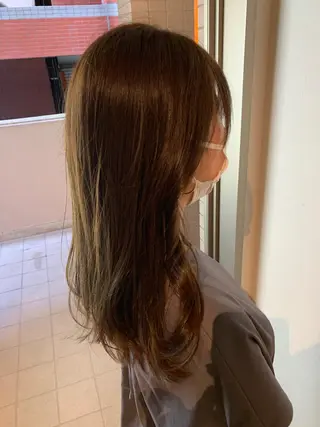 セミロング うしだ かおるのヘアスタイル