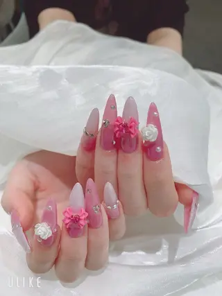 ネイル ネイルサロンAiri 長さ出し·シンプルのネイルデザイン