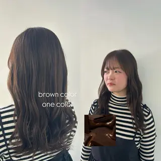 ロング カラー 松井 詩織のヘアスタイル