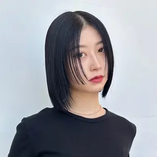 ショート カラー 莉乃/縮毛矯正/髪質 改善/艶カラーのヘアスタイル