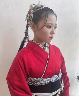 ロング カラー ヘアアレンジ nakahara madokaのヘアスタイル