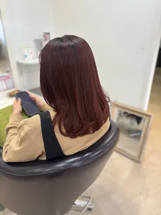 ミディアム カラー 韓国風⭐️くびれヘア 🍀高津かえでのヘアスタイル