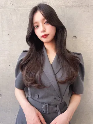 ロング カラー 韓国ヘア/透明感 カラー/金子 愛優のヘアスタイル