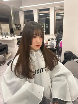 ロング カラー パーマ ヘアアレンジ メンズ キッズ ブリーチなしカラー/ ブラウン/レイヤーのヘアスタイル