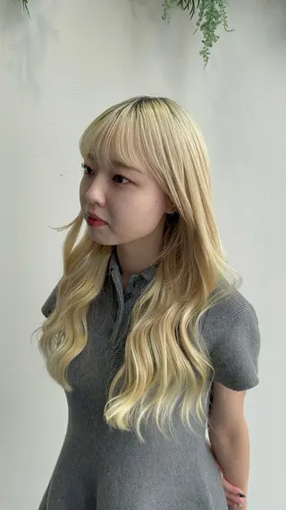 ロング カラー 似合わせ前髪／ 小顔カット🎀そうのヘアスタイル