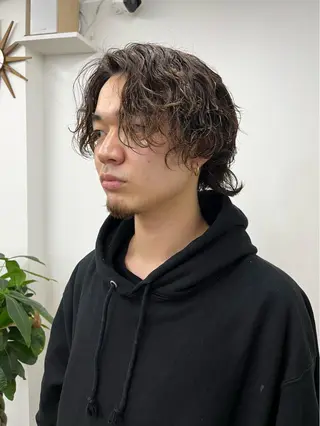 ショート カラー パーマ ヘアアレンジ メンズ 💎髪質改善特化💎 RUITOのヘアスタイル