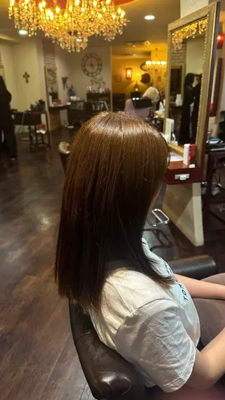 セミロング カラー 種村 紗菜のヘアスタイル