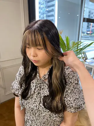 セミロング カラー yate'/ Wカラー/小出捷也のヘアスタイル