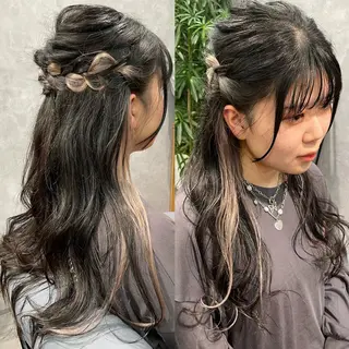 ロング カラー 黒岩 梨沙のヘアスタイル