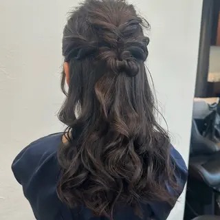 ロング カラー パーマ ヘアアレンジ メンズ キッズ 顔周りcut/ 艶ワンカラー♥ちさきのヘアスタイル