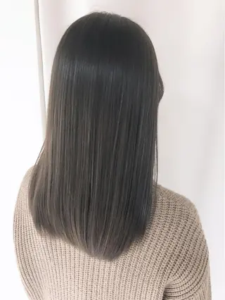 セミロング カラー ヘアアレンジ 竹内ケンゴ🇰🇷 EIGHT藤沢のヘアスタイル