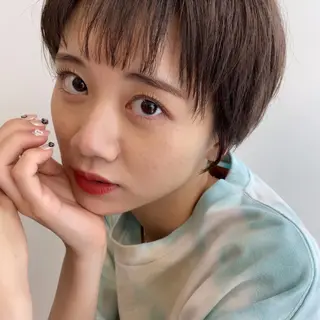 ショート カラー パーマ ヘアアレンジ Riposo.所属・✨艶髪✨ 奈須晴香のヘアスタイル