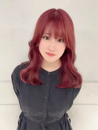 セミロング カラー りおな/エクステ /ミルクティーカラーのヘアスタイル