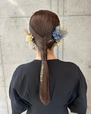 ロング ヘアアレンジ 女性に人気♪ はやしほのかのヘアスタイル