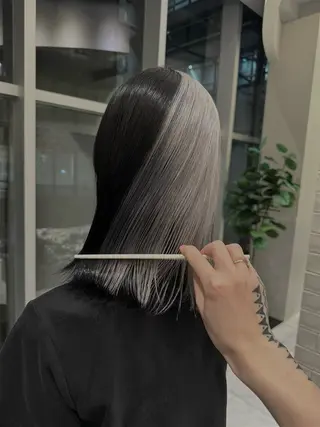 ミディアム カラー SALOWIN所属・ブリーチ✨ ボブ🪢レイヤーのヘアスタイル