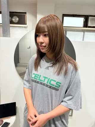 ミディアム ボブ/レイヤー /河内温太のヘアスタイル