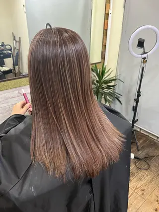 セミロング カラー 渡辺 健太のヘアスタイル