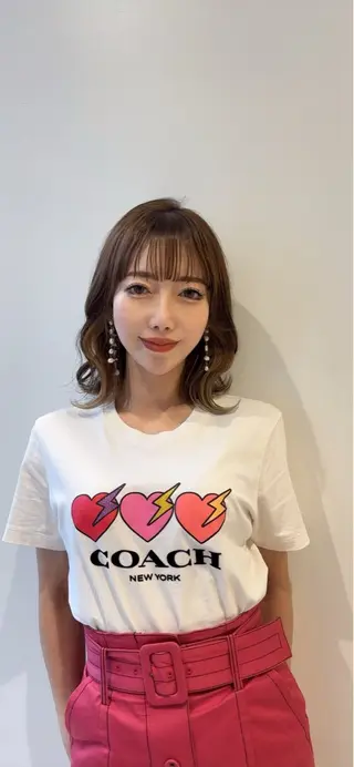 ミディアム カラー 巻ける縮毛矯正/艶 カラーchika🩵のヘアスタイル