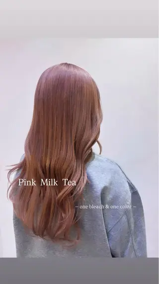 ロング 横浜/髪質改善/ 艶髪カラー/アレンジのヘアスタイル