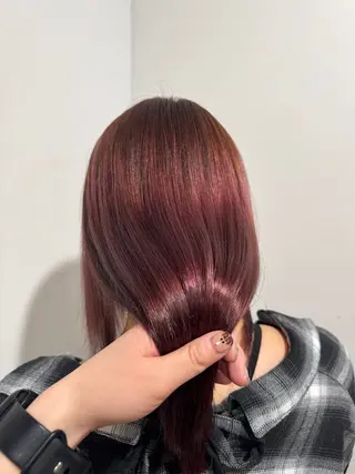 セミロング カラー 韓国レイヤー /艶カラー/ᴿᴵᴺのヘアスタイル