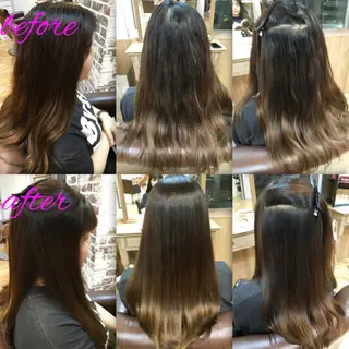 ロング パーマ ブリーチ縮毛矯正/ デサキ ショウヘイのヘアスタイル