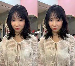 ミディアム 捺葵 @72tomi__のヘアスタイル