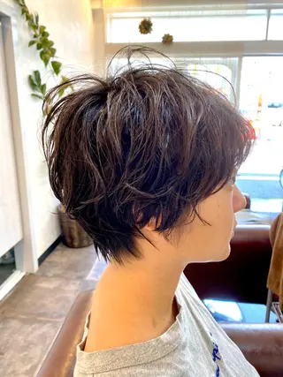 ショート パーマ ⭐️ショート⭐️美髪 矯正⭐️水口陸のヘアスタイル