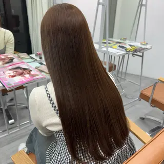 ロング カラー ヘアアレンジ ブリーチなしカラー /ベージュ/安形翔のヘアスタイル