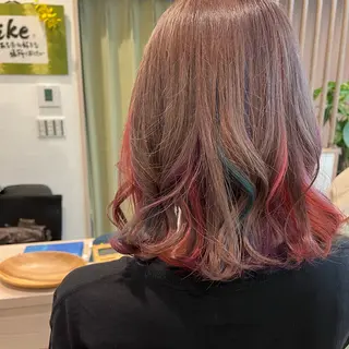 ミディアム カラー ヘアアレンジ like みやびのヘアスタイル