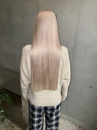 ロング 表参道ハイトーン 韓国ヘア長田雄希のヘアスタイル