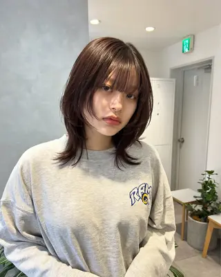 ミディアム カラー Hatsune 🐯レイヤーカットのヘアスタイル