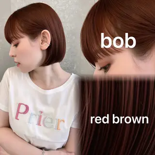 ショート カラー 髪質改善 ANFINI所属・ボブ・レイヤー 田中 励也のヘアスタイル