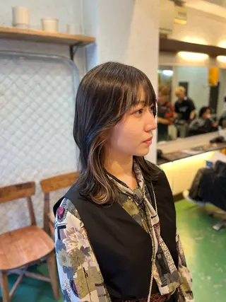 ミディアム カラー うるツヤハイトーン✨ /西川郁巳のヘアスタイル