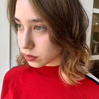 ミディアム カラー 韓国ヘア /男女❄️ 細江 美紅のヘアスタイル
