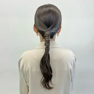 セミロング ヘアアレンジ 初めてのショート お任せください✂️のヘアスタイル