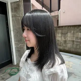 ミディアム カラー 透明感カラー/パーマ 🌀アオノのヘアスタイル