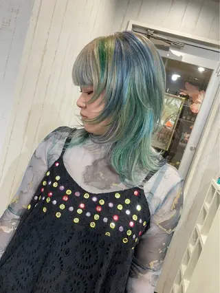 ミディアム カラー 深夜帯！説明文必読 Oahu iwataのヘアスタイル