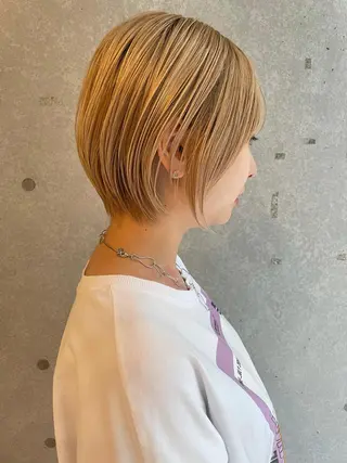 ショート ショート/ボブ/ 白髪ぼかし/しんやのヘアスタイル