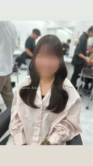 ロング カラー パーマ ヘアアレンジ メンズ キッズ ♥️韓国ヘア レイヤー♥️ゆりのヘアスタイル