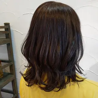 ミディアム カラー 髪質改善＆白髪ぼかし カラー♡店長みやけ♡のヘアスタイル