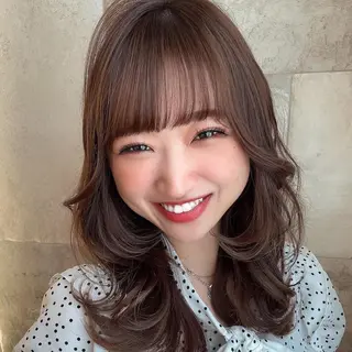 ロング 木屋元一/透明感 /前髪/韓国ヘアのヘアスタイル
