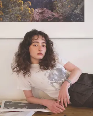 ミディアム パーマ ATENA  六本松所属・末成 紗乃のヘアスタイル