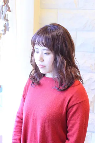 セミロング カラー 土居 正季のヘアスタイル