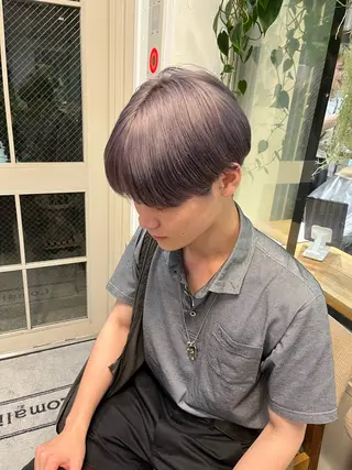 カラー メンズ オリーブ/縮毛♡ Natsuno🩰のヘアスタイル